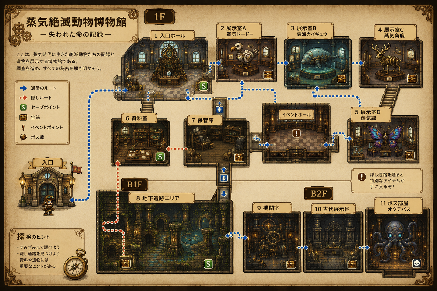 蒸気博物館跡の地図